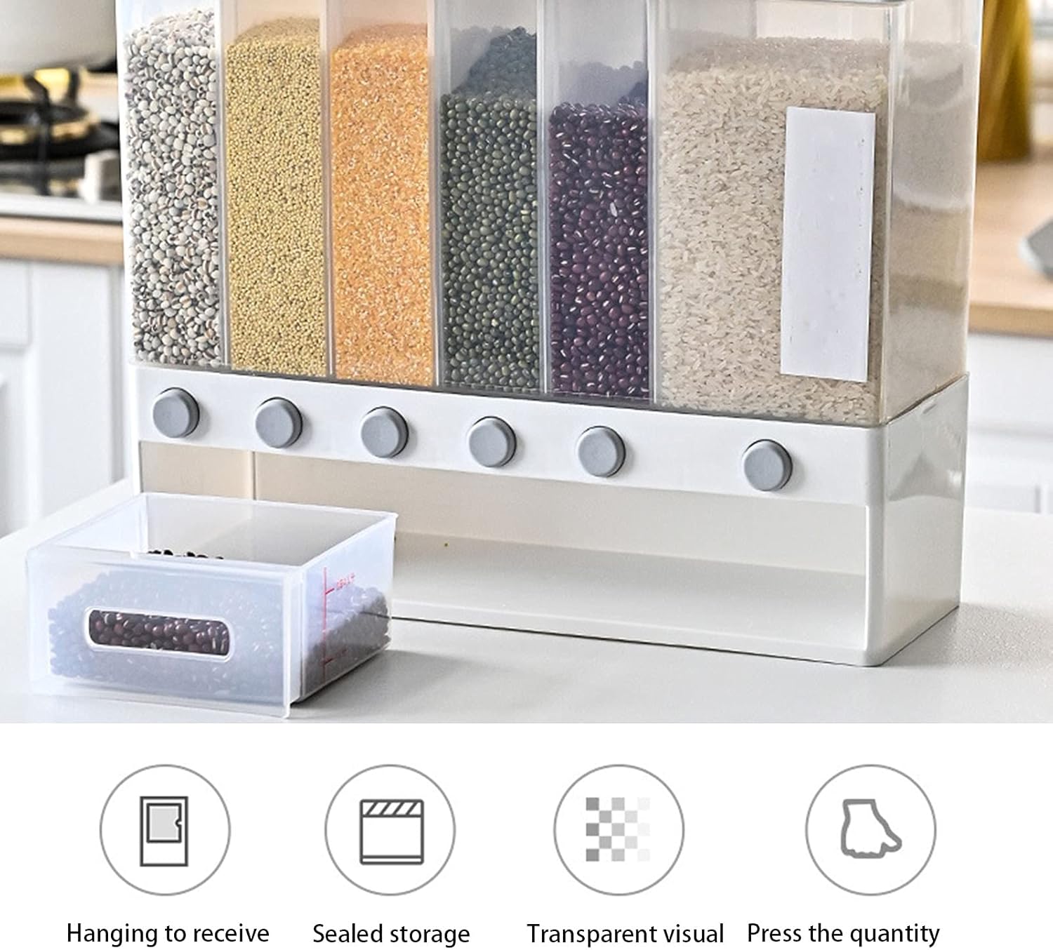 Multi-Compartment Grain & Cereal Dispenser