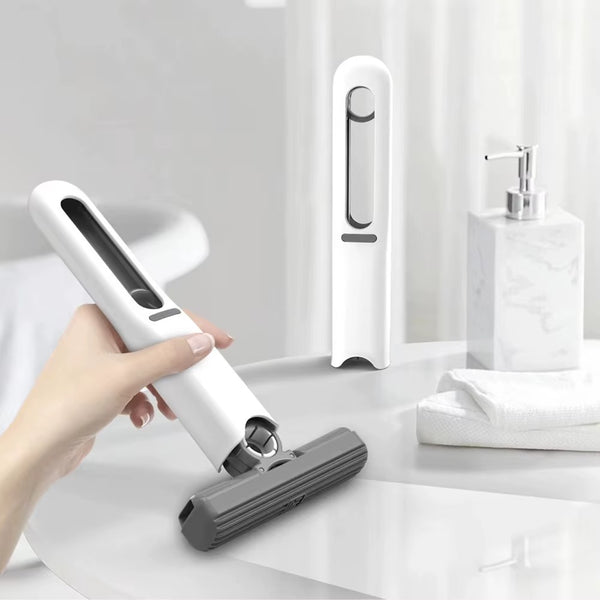 Cleaning Mop for Bathroom Kitchen (3 Head+1 Squeeze Handle)
